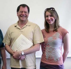 Rista Plate, 2009 Hilldale Award recipient, with Seth Pollak