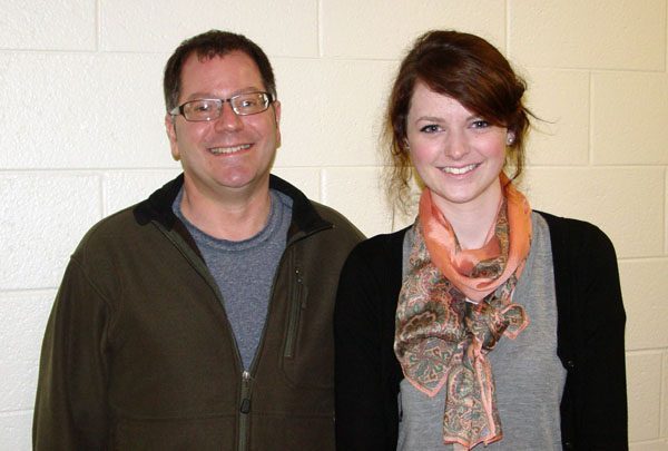 Erin Long, 2011 Hilldale Award recipient, with Seth Pollak