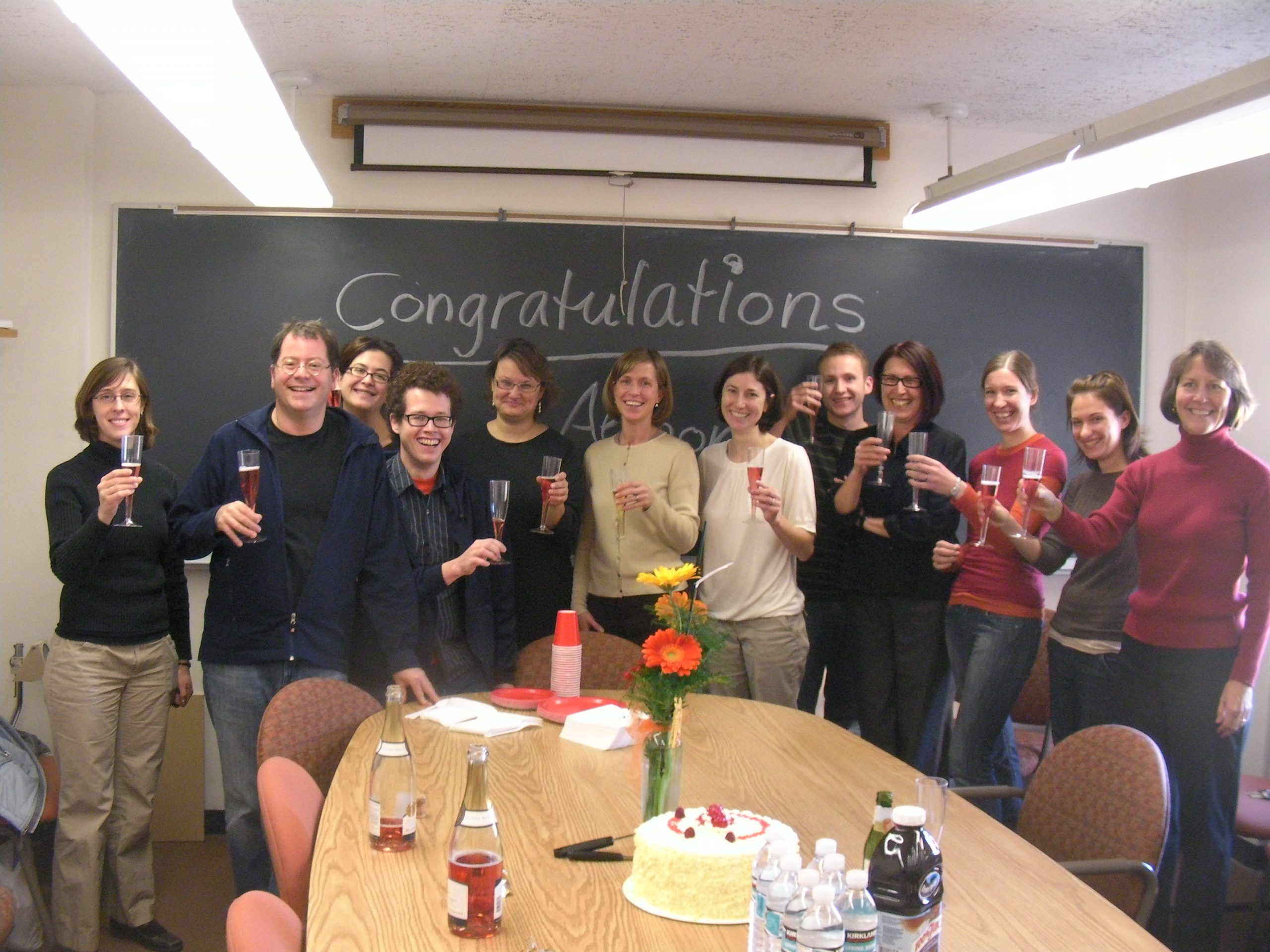Celebrating the dissertation defense of Alison Wismer Fries